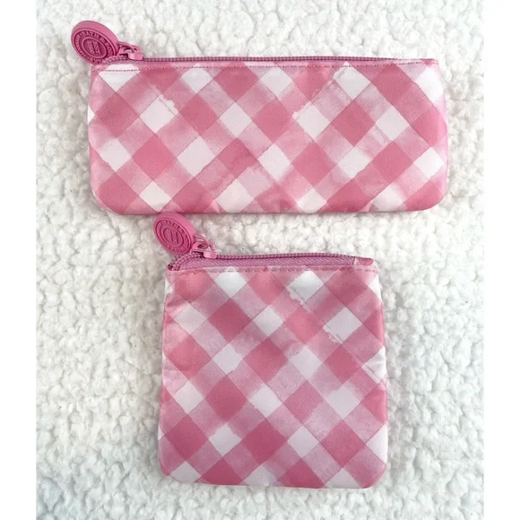 (NWT) BATH & BODY WORKS • 3-Piece Pink/White Faux Leather Cosmetic Travel Set - Picture 12 of 15